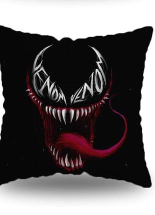 Наволочка venom на подушку 45х45 см на молнии