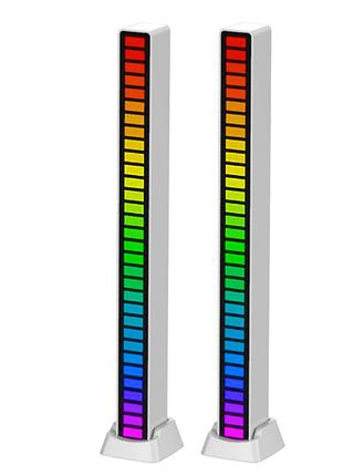 Музыкальный светильник rgb белый usb лампа звуковое управление набор из 2 шт