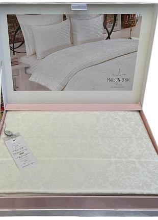 Комплект постельного белья maison d'or pearl linens ecru бамбук 220-200 см кремовый