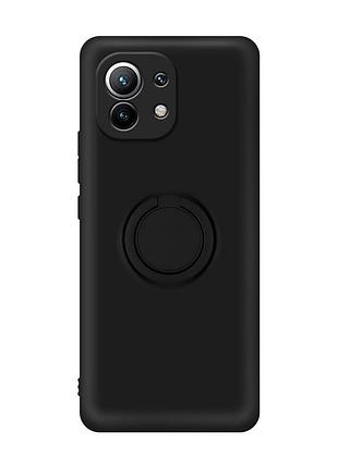 Чехол fiji holder ring для xiaomi 11 lite 5g ne бампер накладка с подставкой black