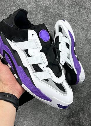 Кросівки adidas niteball white black violet артикул 116