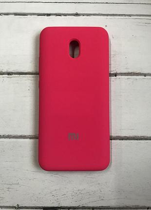 Силиконовый чехол silicone case для xiaomi redmi 8a малиновый