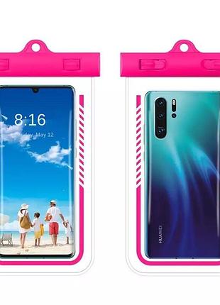 Водонепроникний чохол для смартфонів waterproof універсальний рожевий
