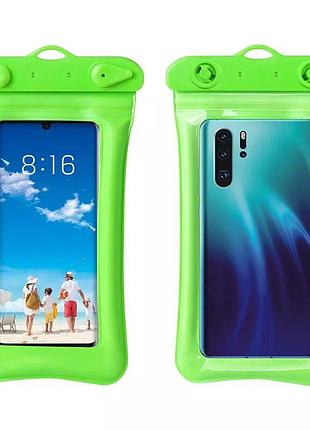 Водонепроникний чохол для смартфона waterproof плавальний зелений