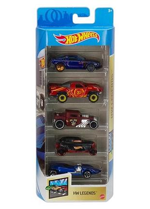 Hot wheels 5-car pack gtn38 hw legends легенди хот вілс базові машинки базовые машинки mattel