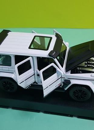 Игрушка mb g-class brabus автосвит premium белый 2