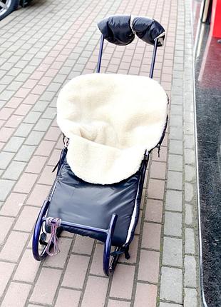 Конверт меховой на выписку с роддома, для прогулок или для санок