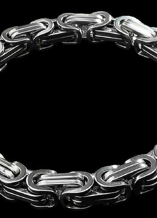 Браслет мужской steel rage 8мм медицинская нержавеющая сталь 316l гипоаллергенный не темнеет серебристый