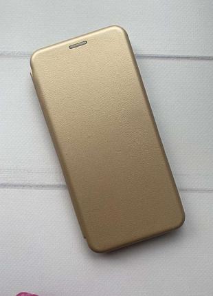 Чехол-книга на xiaomi redmi 9а золотый