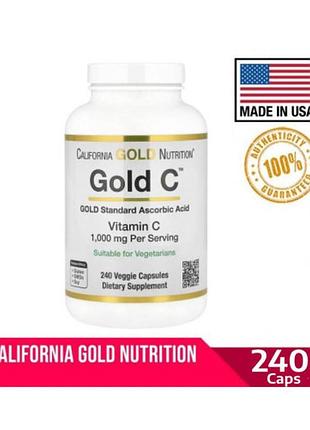 Витамин с 1000 мг california gold nutrition gold c vitamin c 1000 mg - 240 капсул (5991937)