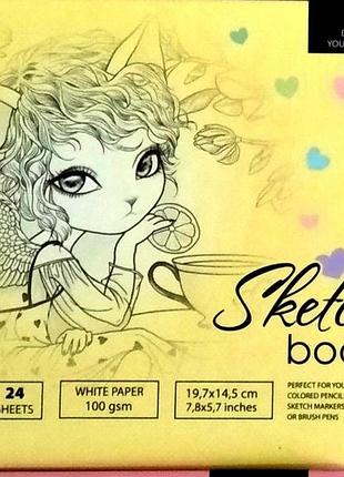 Sketchbook | альбом для скетч маркеров | скетчбук для рисования | блокнот для скетчинга 24 листа |