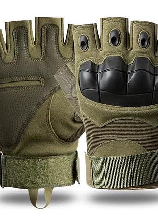 Рукавички тактичні без пальців tactical gloves z902 xl, хакі