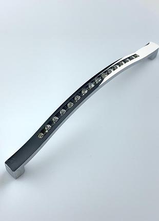 Ручка мебельная со стразами 160 мм (1-203)