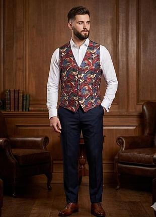 Яскрава жилетка з абстрактним принтом від 4you tailoring