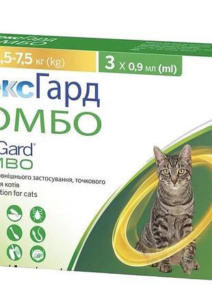 Краплі nexgard combo – защита от блох, клещей и глистной инвазии від 2,5 кг до 7,5 кг 1 аплікатор