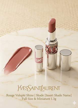 Yves saint laurent rouge pur couture - помада на основе 80% природных компонентов, миниатюра, оттенок 201 rosewood blush;