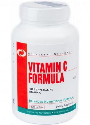 Витамины universal nutrition vitamin c formula 100 таблеток (916702)