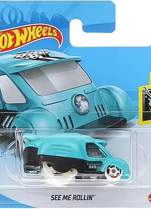 Базовая машинка hot wheels, оригинал mattel, машинки хот вилс see me rollin бирюза