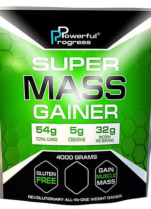 Гейнер powerful progress super mass gainer, 4 кг — ваніль (115783)