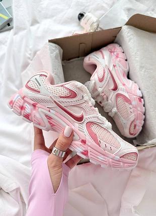 Женские кроссовки nike v5 rnr custom pink найк розового цвета