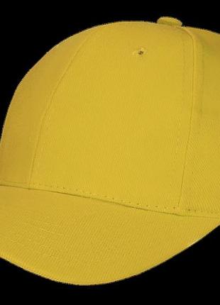Детская кепка 6-панельная headwear kids brushed heavy cotton желтый