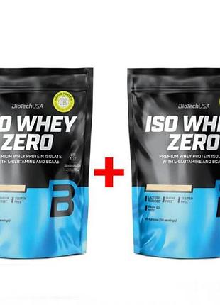 Комплект протеин biotech iso whey zero, 454 г - 2 шт банан (431723)