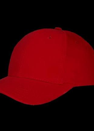 Дитяча кепка 6-панельна headwear kids brushed heavy cotton червона