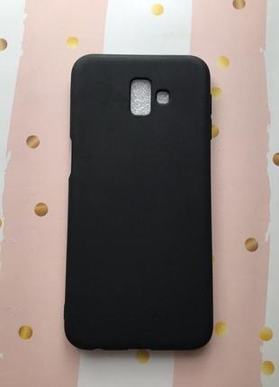 Cиликоновый чехол для samsung galaxy j6 plus чёрный