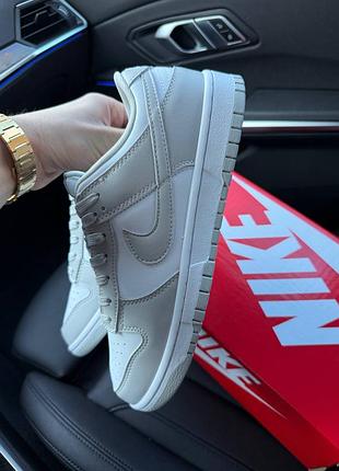 Sb dunk low white grey 3