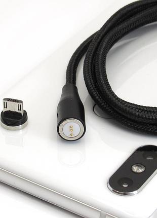 Магнитный microusb кабель topk 1м black
