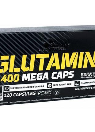 Амінокислота olimp sport nutrition l-glutamine 1400 mega caps 120 капсул (106001)