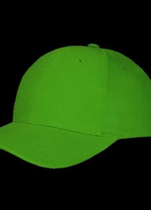 Дитяча кепка 6-панельна headwear kids brushed heavy cotton зелена