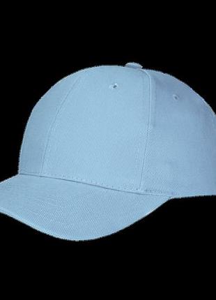 Дитяча кепка 6-панельна headwear kids brushed heavy cotton блакитна