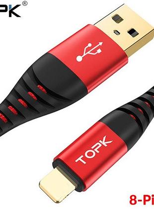 Кабель apple lightning topk an42 50см red
