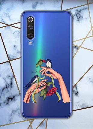 Прозорий чохол для xiaomi mi 9 патріотичний дизайн ластівки принт 15