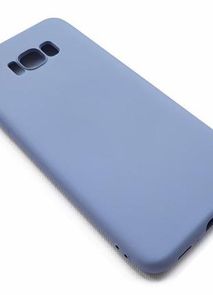 Силиконовый чехол soft touch с микрофиброй для samsung galaxy s8 plus серый