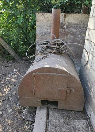 Печка буржуйка груба большая мощная самодельная ссср
