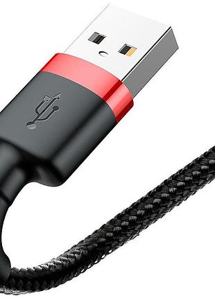 Кабель baseus cafule lightning 1м black/red 3