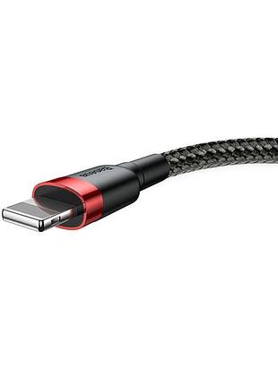 Кабель baseus cafule lightning 1м black/red 4