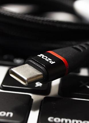 Кабель type c-type c pzoz 60w pd 2m