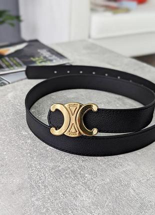 Ремень женский celine spring черный+золото
