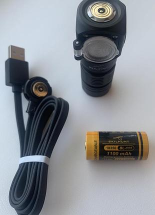 Ліхтар skilhunt h04f mini rc cw 18350, холодне світло 1000 lm, 123m