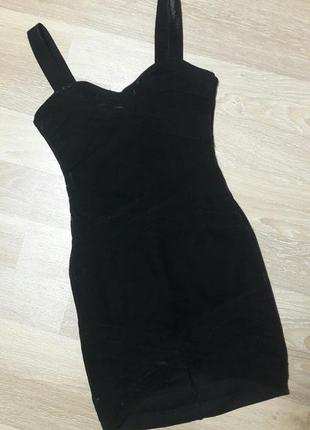 Вечернее маленькое чёрное платье бандаж h&m3 фото