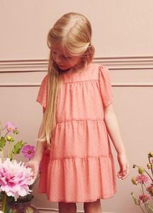 Кораловое платье для девочки minimi 116