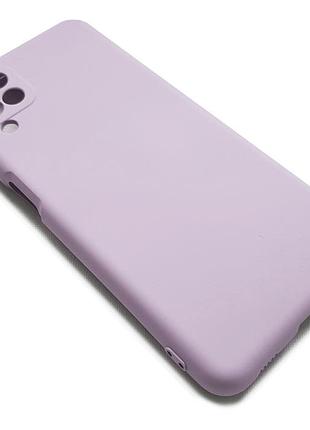 Силиконовый чехол soft touch с микрофиброй для samsung а12 лавандовый