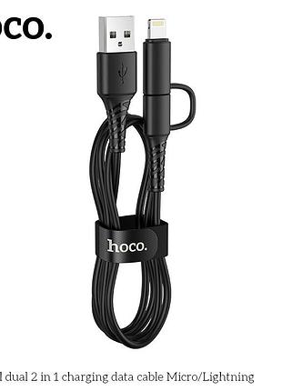 Кабель hoco combo micro usb/lightning x54 black 5