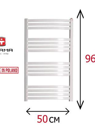 Водяна рушникосушка плоска біла 960х500 terma dorota