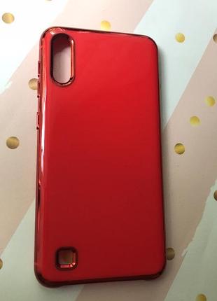 Силиконовый глянцевый чехол для samsung galaxy a10 (2019) a105 красный