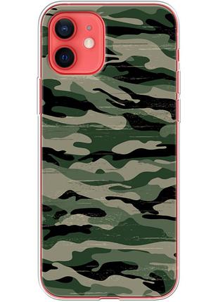 Чехол силиконовый с картинкой на iphone 12 mini (патриотический, камуфляж)