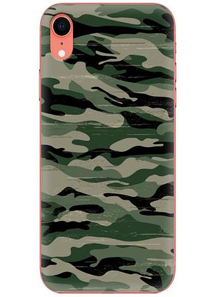 Чехол силиконовый с картинкой на iphone xr (патриотический, камуфляж)